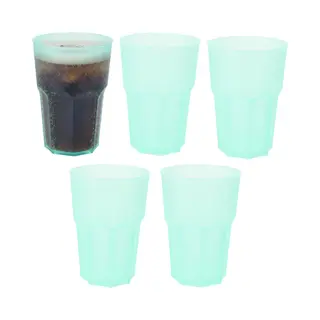 Excellent Houseware Drinkbekers - 5x - Groen - Kunststof - 480 Ml - Onbreekbare Camping En Kinder Bekers