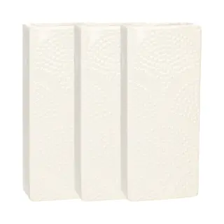 Benson Waterverdamper - 3x - Ivoor Wit - Keramiek - 400 Ml - Radiatorbak Luchtbevochtiger - 7, 4 X 17, 7 Cm