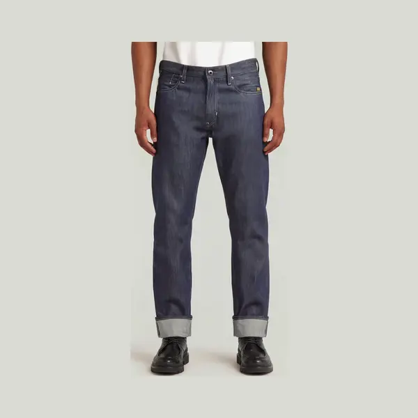 G-Star Mosa Straight Selvedge Jeans - Dunkelblau - Herren thumbnail