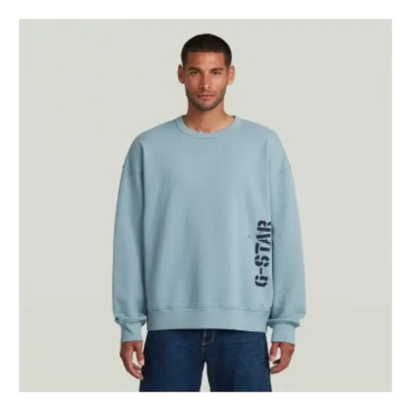 G-Star For Man. D27096-E124-5304 Sweatshirt Sprayed 89 Blue (M), Casual, Organic Cotton, Sustainable thumbnail