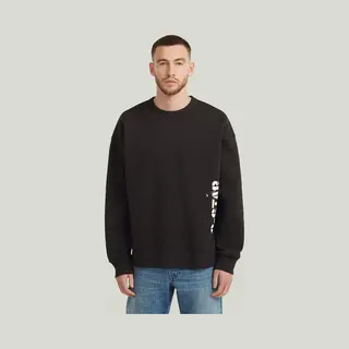 G-Star Sprayed 89 Graphic Loose Sweater - Schwarz - Herren