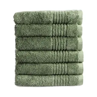 Phlox Handtuch Set 50 X 100 Cm – (6 Stück) 100% Baumwolle Badehandtücher – Oeko-Tex Made In Green Zertifiziert | 600 G/qm | Weiche & Saugfähige