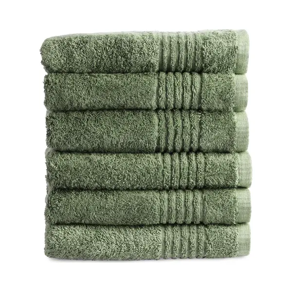 Phlox Handtuch Set 50 X 100 Cm – (6 Stück) 100% Baumwolle Badehandtücher – Oeko-Tex Made In Green Zertifiziert | 600 G/qm | Weiche & Saugfähige thumbnail