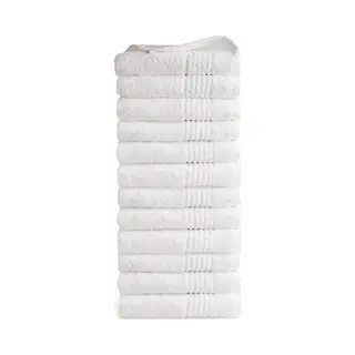 Outlet Badtextiel - Set Van 12 - Handdoek 50x100 - Wit