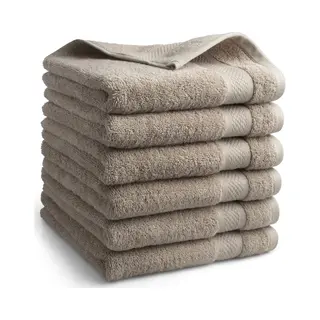 DoubleDry Premium Handtücher Set - 6 Stück 50 X 100 Cm Baumwolle - 500 G/m² - Weich & Saugstark - Handtuch Badetuch Badehandtücher Für Bad Und