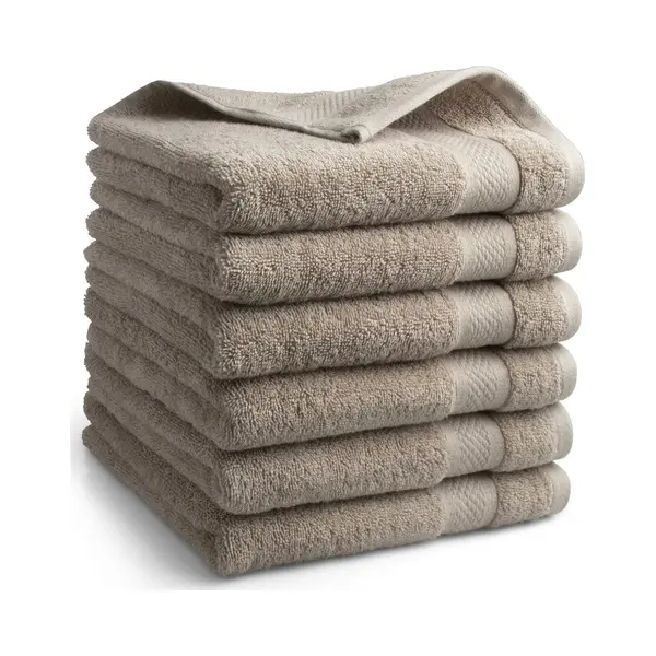 DoubleDry Premium Handtücher Set - 6 Stück 50 X 100 Cm Baumwolle - 500 G/m² - Weich & Saugstark - Handtuch Badetuch Badehandtücher Für Bad Und thumbnail