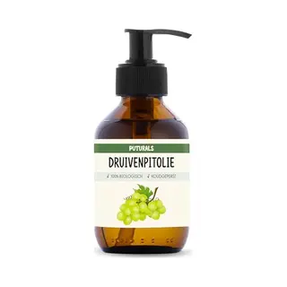 Puturals Druivenpitolie 100% Biologisch - 150ml - Koudgeperst En Puur - Druivenpitolie Voor Haar En Huid
