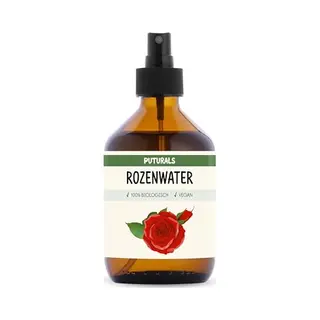 Puturals Rozenwater 100% Biologisch - 300ml - Puur En Vegan - Rozenwater Voor Gezicht En Haar - Zonder Alcohol
