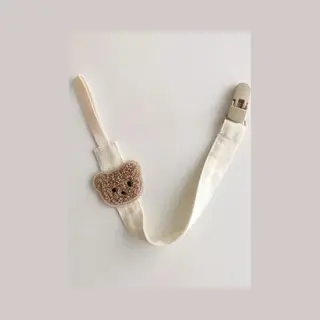 Jacey's Treasures Speenkoord Teddy Beige - Beer - Fopspeenkoord - Speenketting - Speenkoorden - Jongen - Meisje - Met Clips - Kraamcadeau - Babyshower - Baby -
