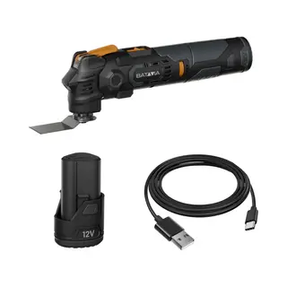 Batavia 12V Anti Vibratie Accu Multitool - Fixxpack 2.0 Set (incl. 2Ah Accu & Usb-C Oplaadkabel)