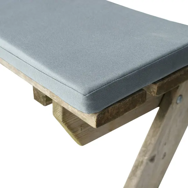 LuLu wonen LuLu Luxe Picknickbank Kussens - Set Van 2 Buiten Kussens- 180x24 Cm - Waterafstotend Tuinkussen - Blauw - 4cm Dik - Met Bevestigingsbanden. thumbnail