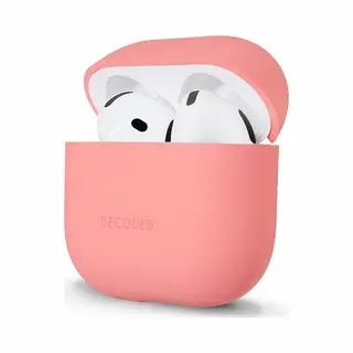 Decoded Siliconen AirPods Hoesje - Geschikt Voor AirPods 4 - Soft Touch Silicone - Ondersteund Draadloos Opladen - Valbescherming - Roze