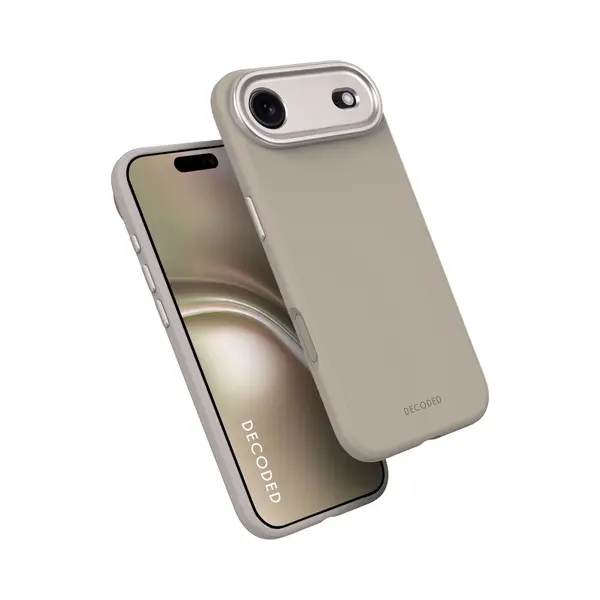 Decoded Silikonhülle Für IPhone 17 Air, Premium Soft-Touch, Antibakterielle Beschichtung, MagSafe Kompatibel, Fallschutz, Kratzfest, Metallknöpfe, thumbnail