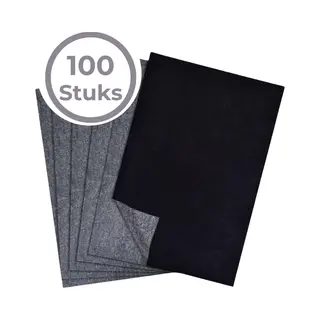 Laavir® Professioneel Carbonpapier Zwart – 100 Vellen – A4 Formaat – Voor Tekenen, Overtrekken & Ambachten – Geschikt Voor Hout, Metaal, Glas