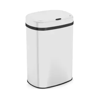 Bayt Prullenbak - Prullenbak 60 Liter - Vuilnisbak - Afvalbak - Metaal - Wit