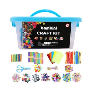Bambini Knutseldoos - Knutselkoffer - Speelgoed - Creatief Knutseldoos Voor Meisjes En Jongens - Complete Knutselpakket - 2000-Delig