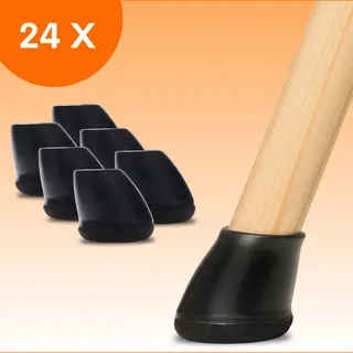 Flooq Pro Stoelpootdoppen Flexibel Rond 27-34mm - Anti-Kras Vilt - Stoelpoot Beschermers - Vloerbescherming - 24 Stuks – Fen