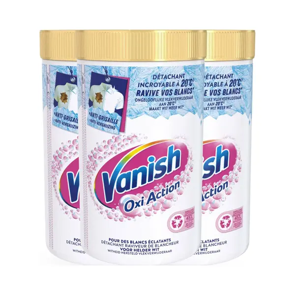 Vanish Oxi Action Whitening Booster Powder 1410g - 3 Stuks - Voordeelverpakking thumbnail