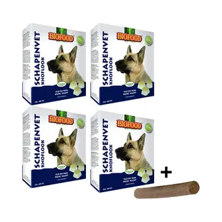 Combideal - Biofood Schapenvet Maxi Bonbons Knoflook 4x 40 Stuks + Fricandel