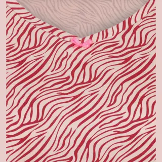 Little Label - Zomer Nachthemd Meisjes - Roze Zebra-streep - 158-164 / 14Y - Extra Zachte Bio-katoen