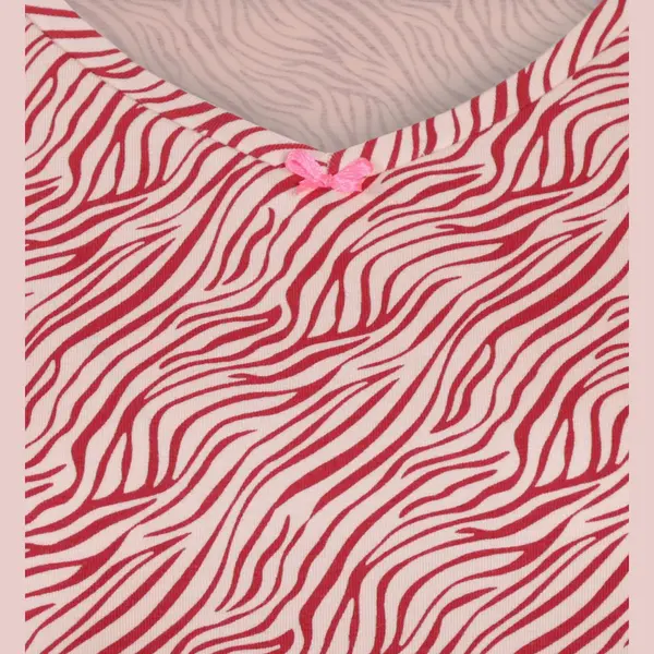 Little Label - Zomer Nachthemd Meisjes - Roze Zebra-streep - 158-164 / 14Y - Extra Zachte Bio-katoen thumbnail