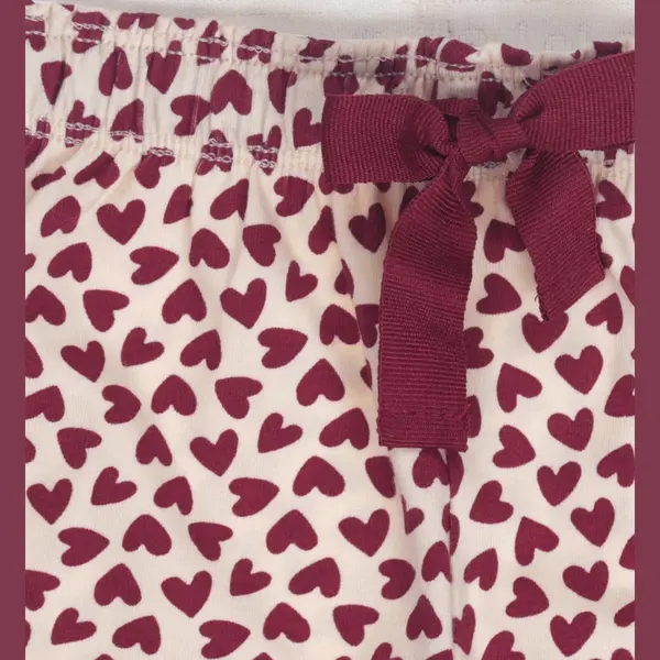 Little Label - Mila Zomer Pyjama Meisjes - Rode Hartjes 122-128 8Y - Maat, 122/128 - Bio-katoen thumbnail