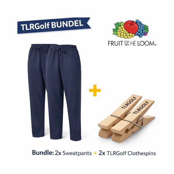 2 Pack Fruit Of The Loom Joggingbroek Heren Met Rechte Pijp - Trainingsbroek Heren - Navy (Maat Xl) Inclusief 2 TLRGolf Wasknijpers thumbnail