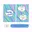 Blauw, Roze, wit