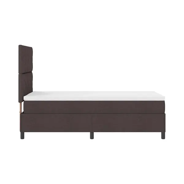 Boxspringbett Mit Matratze Dunkelbraun 100 X 200 Cm Stoff Vidaxl thumbnail