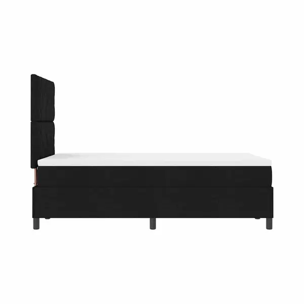 VidaXL Boxspring Bed Met Matras Met Hoofdeinde Zwart 120 X 200 Cm Stof thumbnail