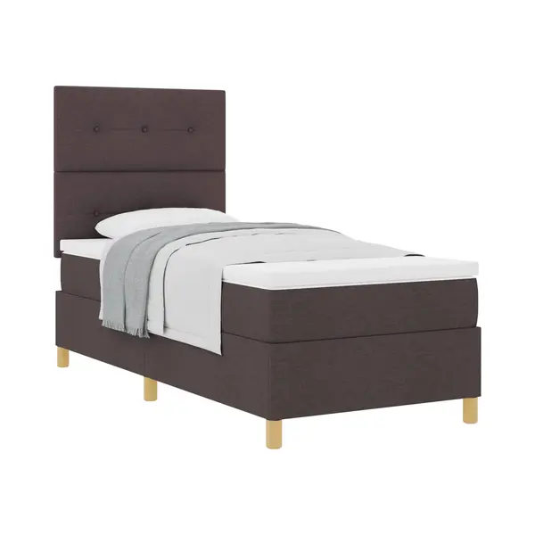 Boxspringbett Mit Matratze Dunkelbraun 80 X 200 Cm Stoff Vidaxl thumbnail