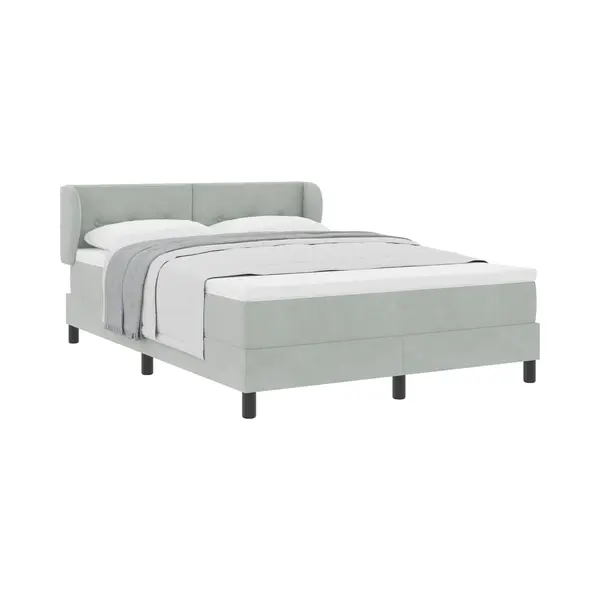 Boxspringbett Mit Matratze Dunkelgrau 80x200 Cm Samt Hellgrau Vidaxl thumbnail