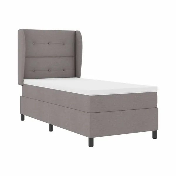 VidaXL Boxspring Bed Met Matras Met Hoofdeinde Taupe 100 X 200 Cm Stof thumbnail