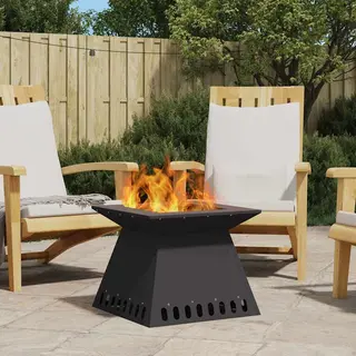 VidaXL Feuerstelle Schwarz 48 X 48 X 40 Cm Stahl