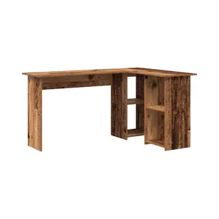 Schreibtisch Mit Regal Altholz 142 X 102 X 73 Cm Holzwerkstoff Vidaxl