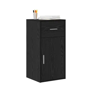 Sideboard Schwarze Eiche 38 X 34, 5 X 75 Cm Holzwerkstoff Vidaxl
