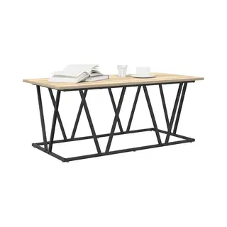 Couchtisch Sonoma Eiche 100 X 50 X 40 Cm Sperrholz Und Metall Vidaxl