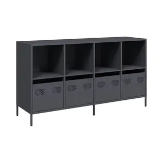 Sideboard Anthrazit 135x39x73, 5 Cm Kaltgewalzter Stahl - Vidaxl