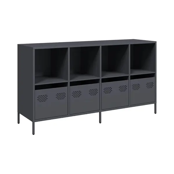 Sideboard Anthrazit 135x39x73, 5 Cm Kaltgewalzter Stahl - Vidaxl thumbnail