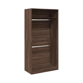 VidaXL Kledingkast 100x50x200 Cm Bewerkt Hout Bruin Eikenkleur