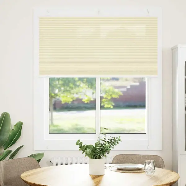 VidaXL Plissee Creme 120x150 Cm Stoffbreite 119, 4 Cm Polyester thumbnail