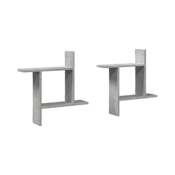 VidaXL 853257 Regal Holz Grau thumbnail