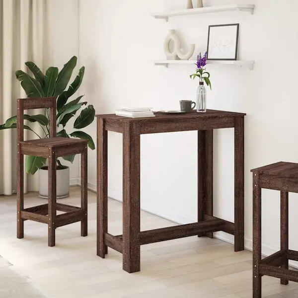 Bartisch Braun Eichen-optik 102x50x103, 5 Cm Holzwerkstoff - Vidaxl thumbnail