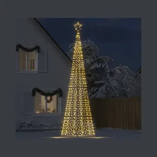 VidaXL Led Weihnachtsbaum Mit Erdspießen 1534 LEDs Warmweiß 500 Cm