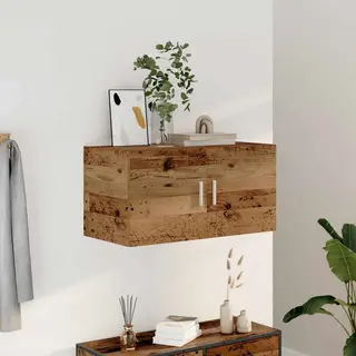 VidaXL Wall Cabinet - Old Wood - 80x39x40 Cm - Engineered Wood - For Living Room/Bedroom/Study - Space-Saving Storage Furniture
