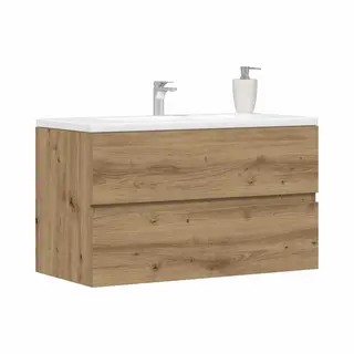 Waschbeckenunterschrank Artisan-eiche 90x38, 5x45 Holzwerkstoff Vidaxl