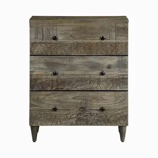 VidaXL Sideboard Hellgrau 60x33, 5x75 Cm Massivholz Mango