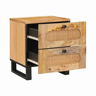 VidaXL Nachttisch Natur 40 X 33 X 46 Cm Massivholz Mango