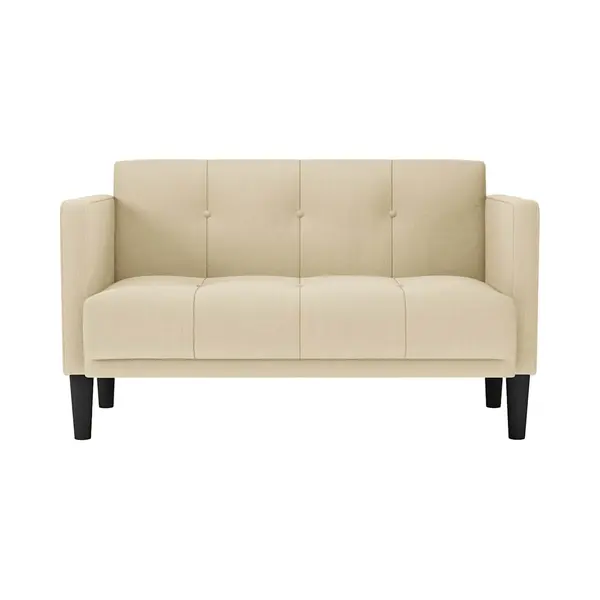 VidaXL Zweisitzer-Sofa Creme 111 Cm Stoff thumbnail