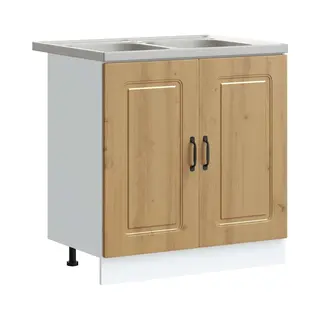 Küchenschrank Mit Speicher Kalmar 2 Pcs Braun 80 X 46 X 81.5 Cm Vidaxl